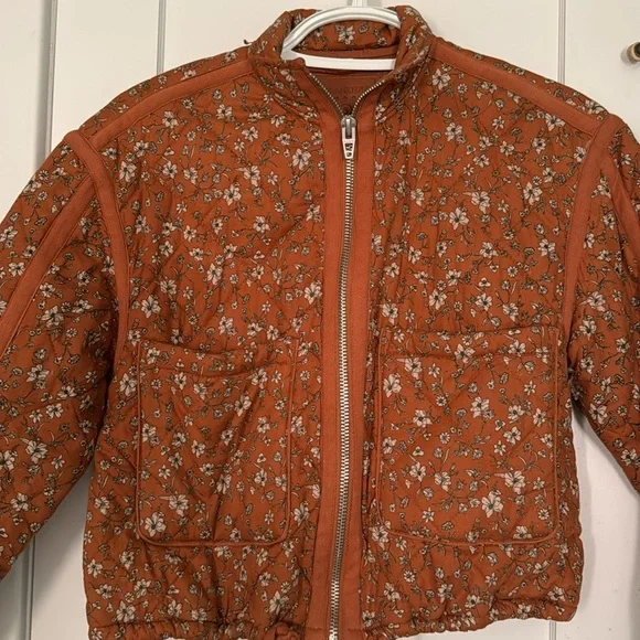 Blank NYC Orange Floral Boxy Quilted Jacket - Picture 7 of 11